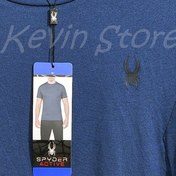 BLue NWT Men's Short Sleeve Tee Spyder Active‎ - Picture 1 of 5